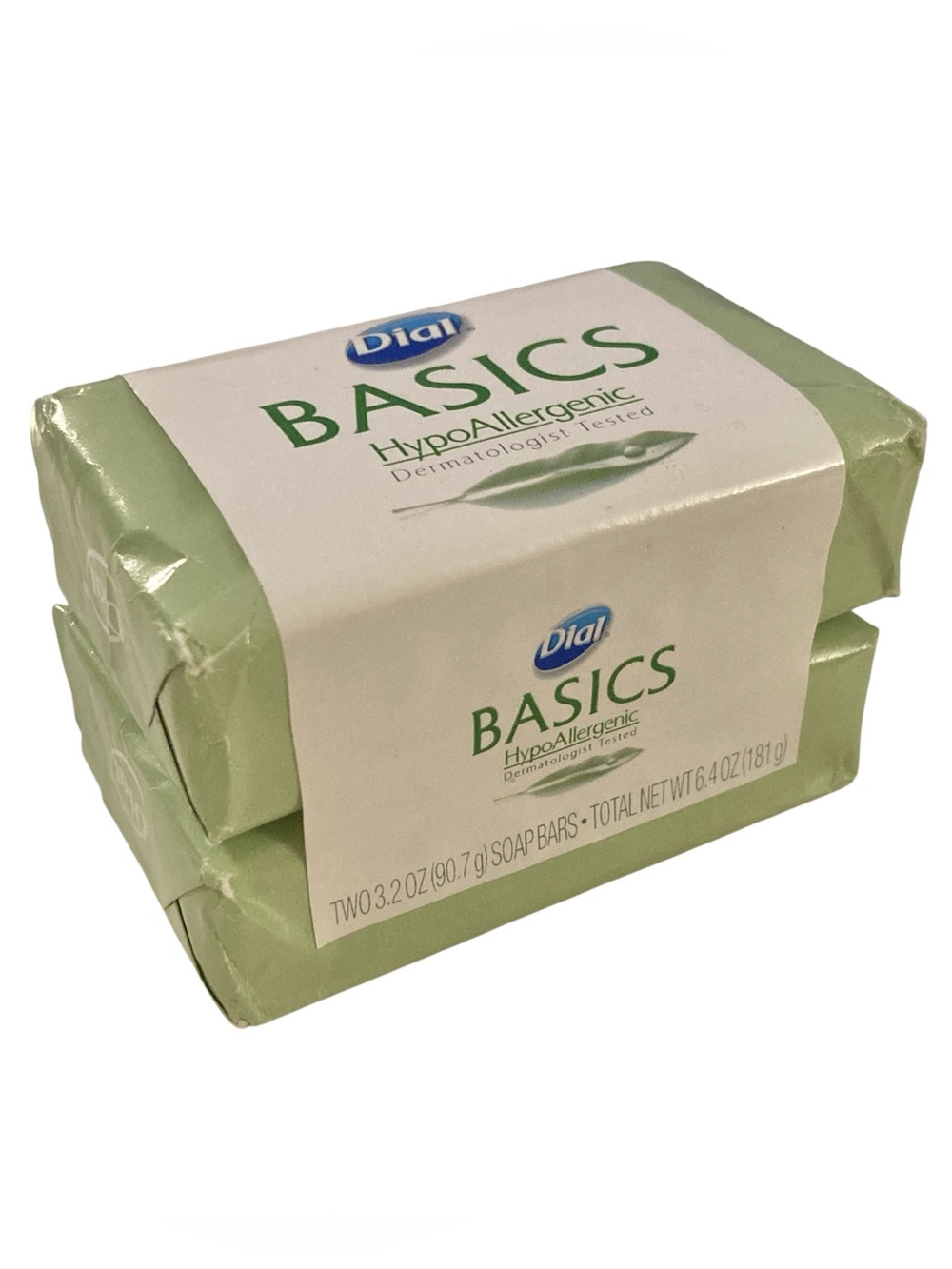 Lot of 2 Bars of Dial Basics HypoAllergenic Soap 3.2 oz each Brand New